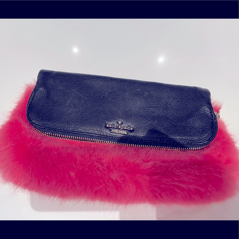 Kate spade fur clutch